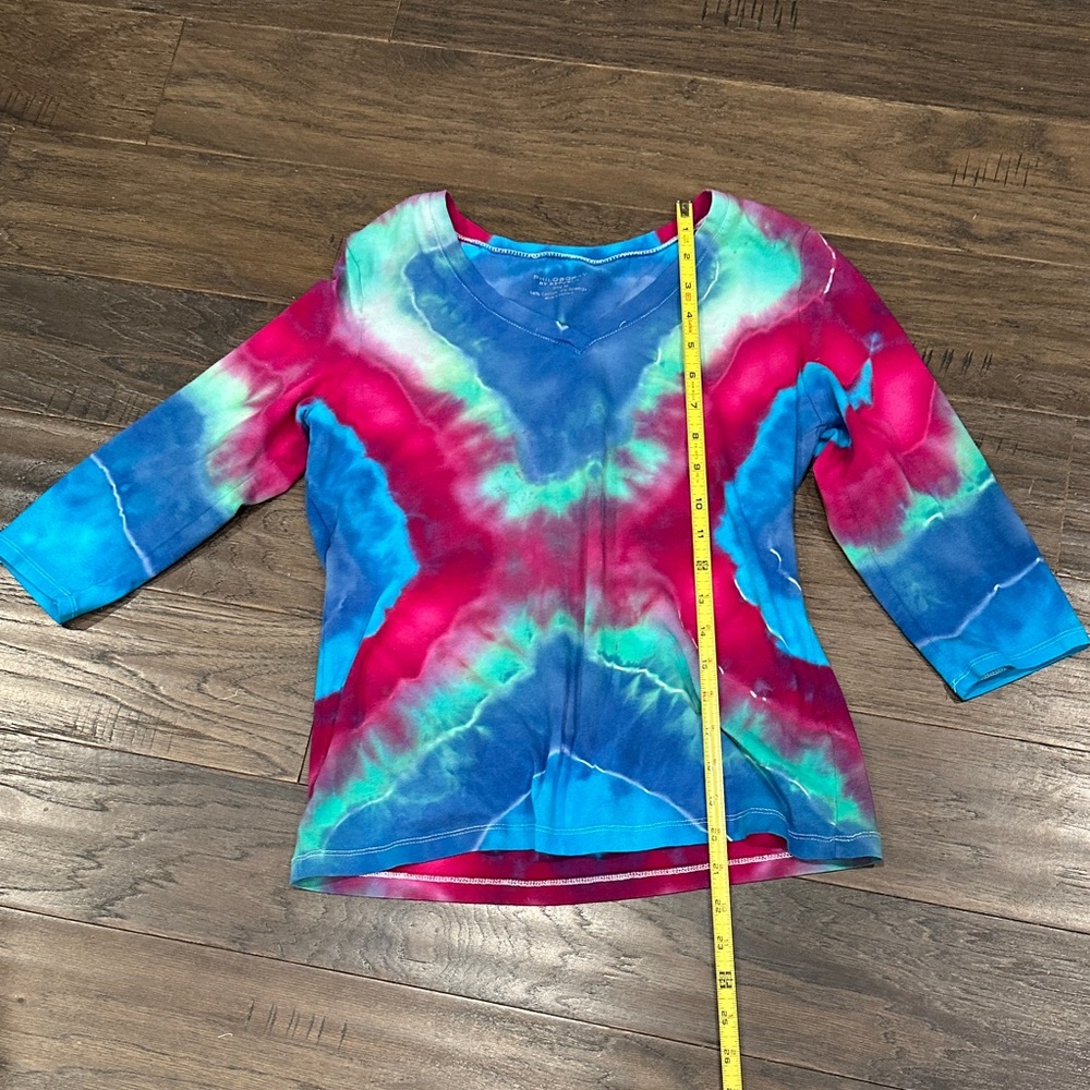 Philosophy V-Tie-Dye 3/4 Sleeve Tee